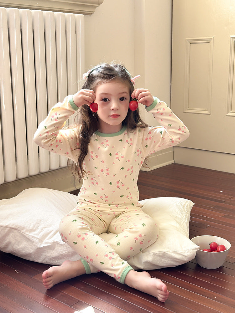 Long Sleeve Printed Pajama Set 長袖 プリント パジャマ セット【mh0012244】 Ambb 長袖パジャマ
