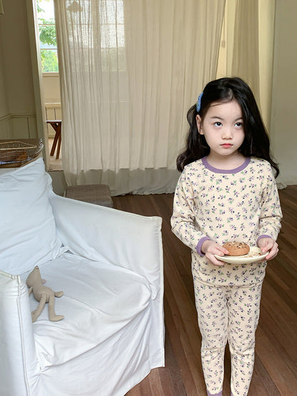 Long Sleeve Printed Pajamas 長袖 プリント パジャマ セット【mh0012243】 Ambb 長袖パジャマ