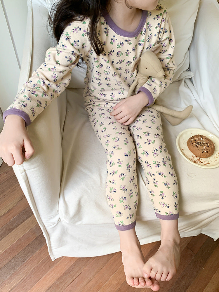 Long Sleeve Printed Pajamas 長袖 プリント パジャマ セット【mh0012243】 Ambb 長袖パジャマ