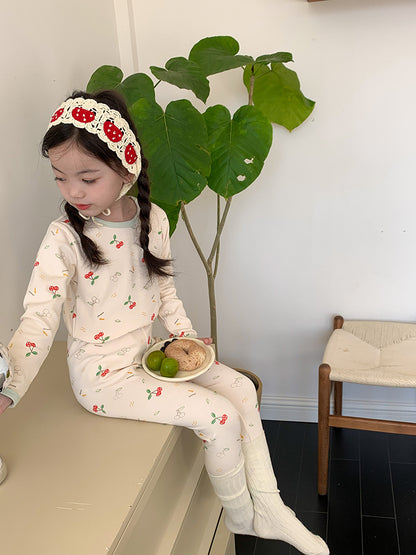 Long Sleeve Printed Pajamas 長袖 プリント パジャマ セット【mh0012243】 Ambb 長袖パジャマ