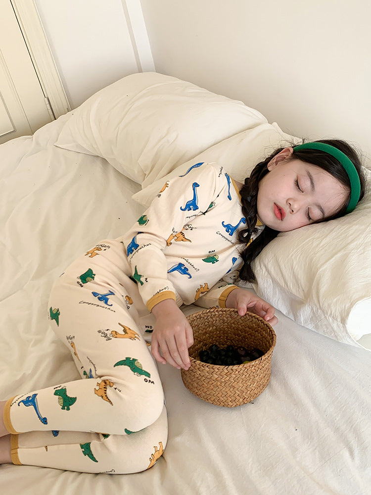 Long Sleeve Printed Pajamas 長袖 プリント パジャマ セット【mh0012243】 Ambb 長袖パジャマ
