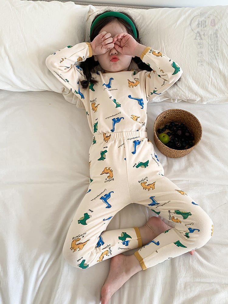 Long Sleeve Printed Pajamas 長袖 プリント パジャマ セット【mh0012243】 Ambb 長袖パジャマ