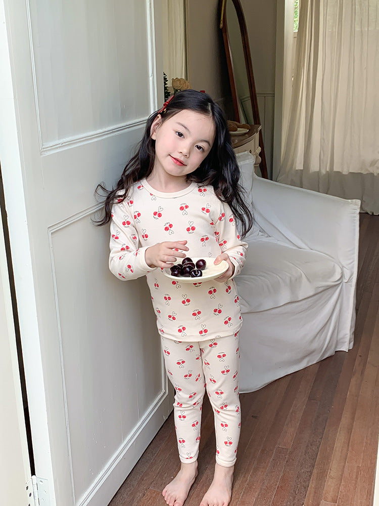 Long Sleeve Printed Pajamas 長袖 プリント パジャマ セット【mh0012243】 Ambb 長袖パジャマ