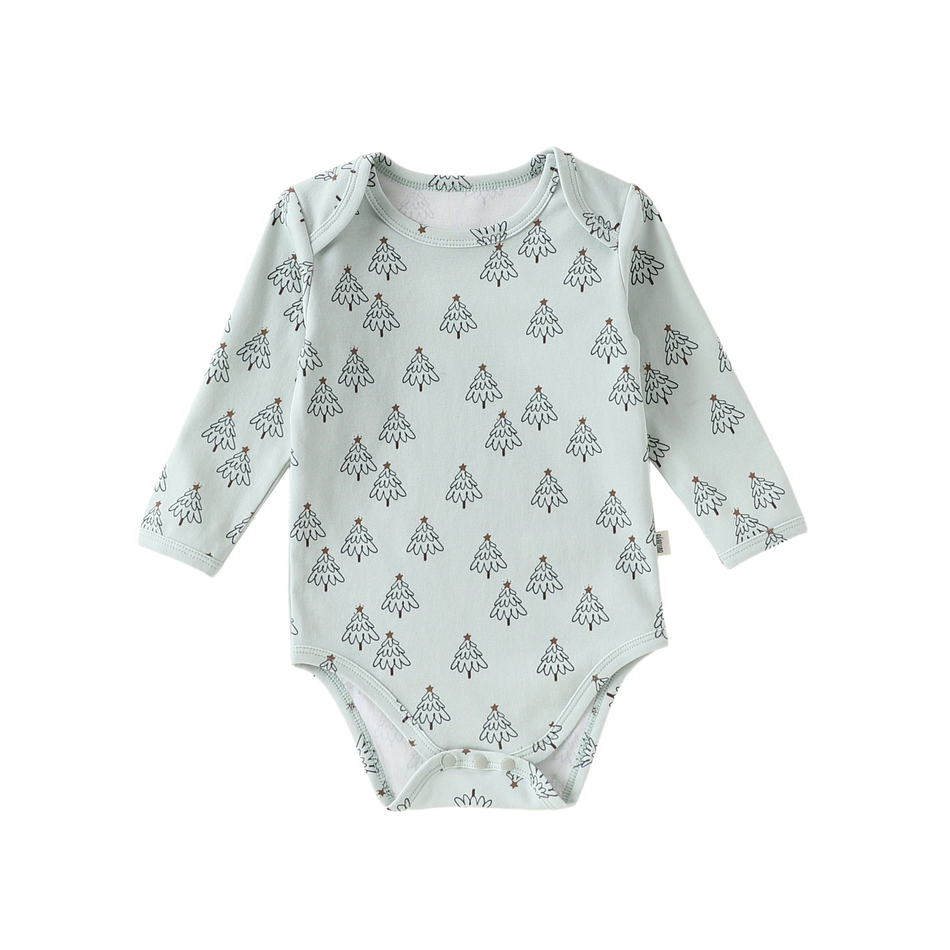 Long-Sleeve Printed Romper プリント 長袖ロンパース【mh0012326】 66cm / Small pine mamahalo shop