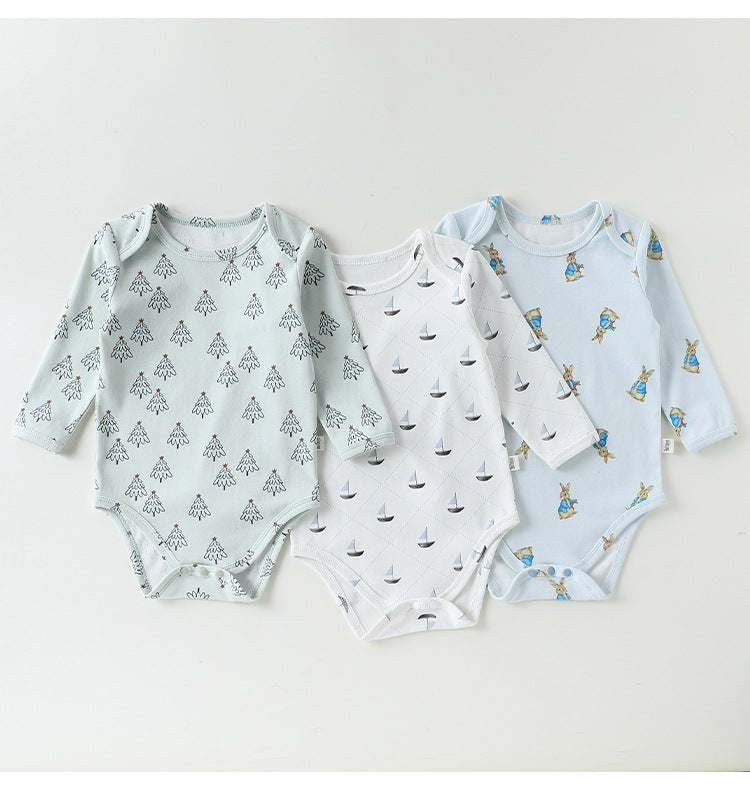 Long-Sleeve Printed Romper プリント 長袖ロンパース【mh0012326】 Beitaoya