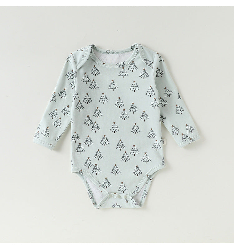 Long-Sleeve Printed Romper プリント 長袖ロンパース【mh0012326】 Beitaoya