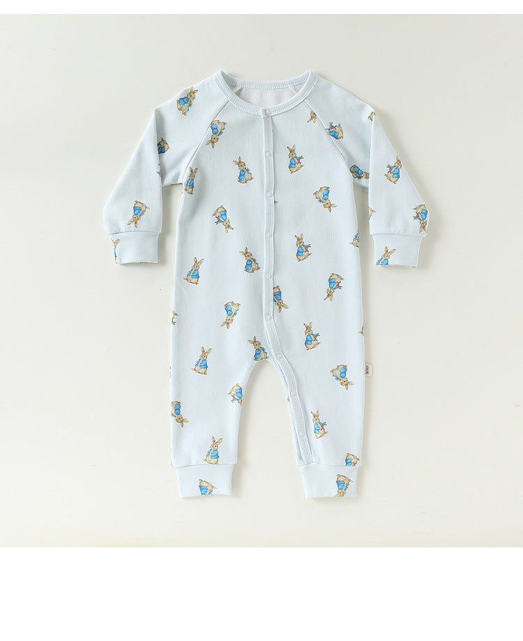 Long-Sleeve Printed Romper プリント 長袖カバーオール【mh0012327】 Beitaoya