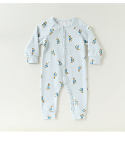 Long-Sleeve Printed Romper プリント 長袖カバーオール【mh0012327】 Beitaoya