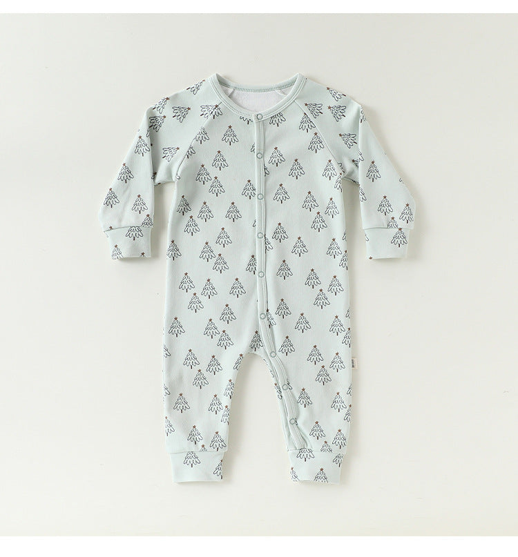 Long-Sleeve Printed Romper プリント 長袖カバーオール【mh0012327】 Beitaoya