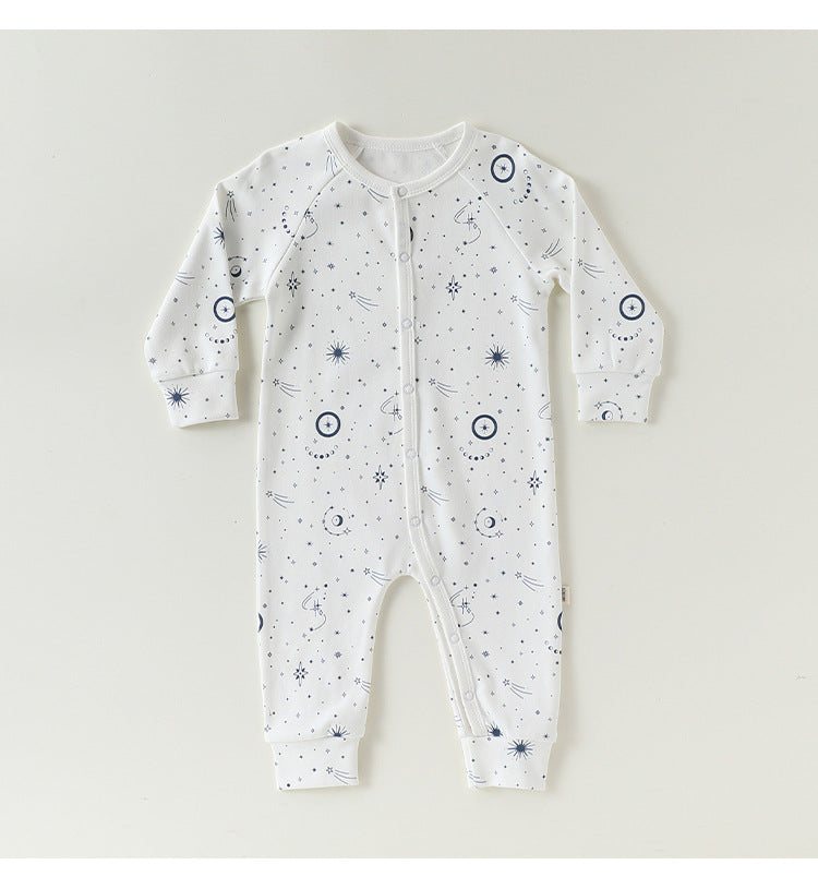 Long-Sleeve Printed Romper プリント 長袖カバーオール【mh0012327】 Beitaoya