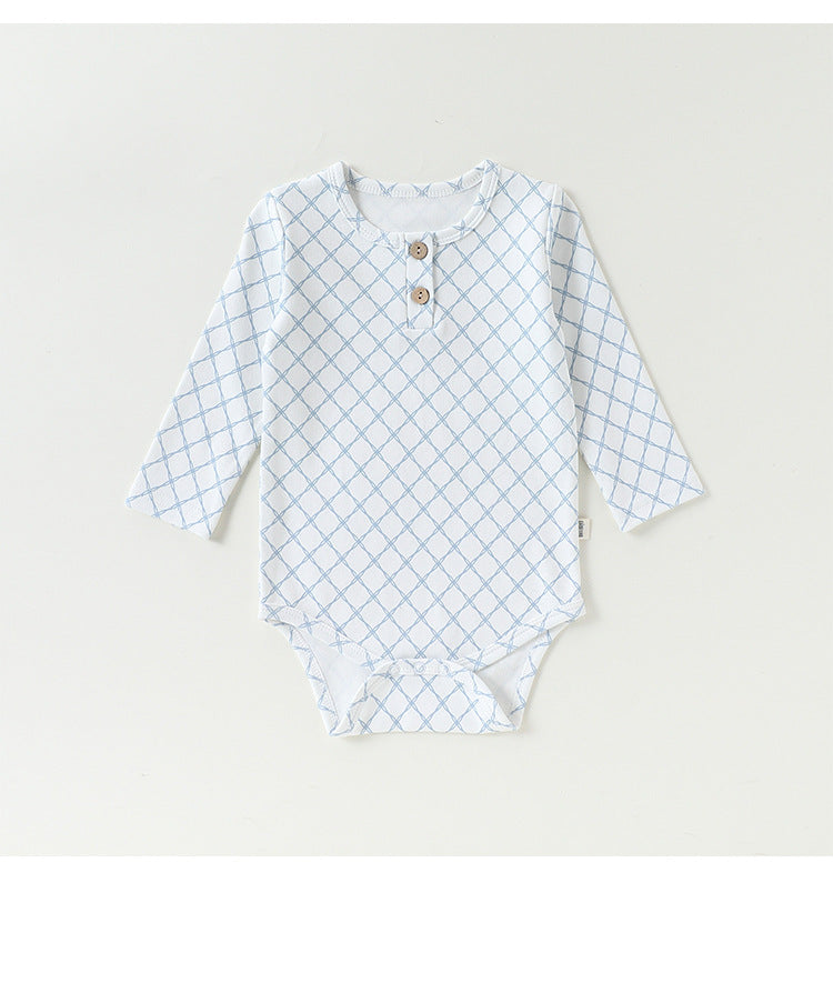 Long-Sleeve Printed Romper プリント 長袖ロンパース【mh0012331】 Beitaoya