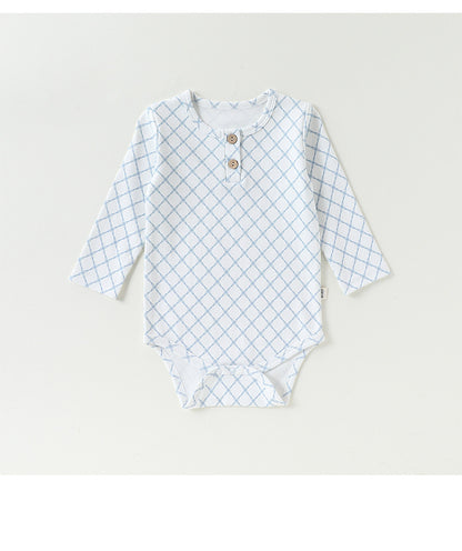 Long-Sleeve Printed Romper プリント 長袖ロンパース【mh0012331】 Beitaoya