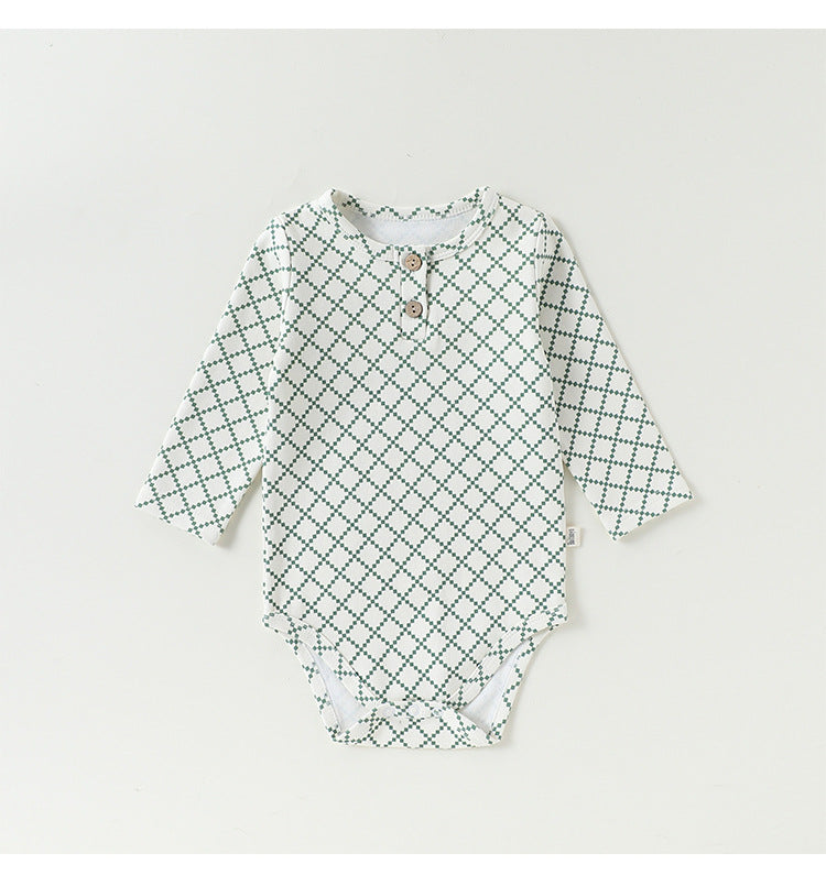 Long-Sleeve Printed Romper プリント 長袖ロンパース【mh0012331】 Beitaoya