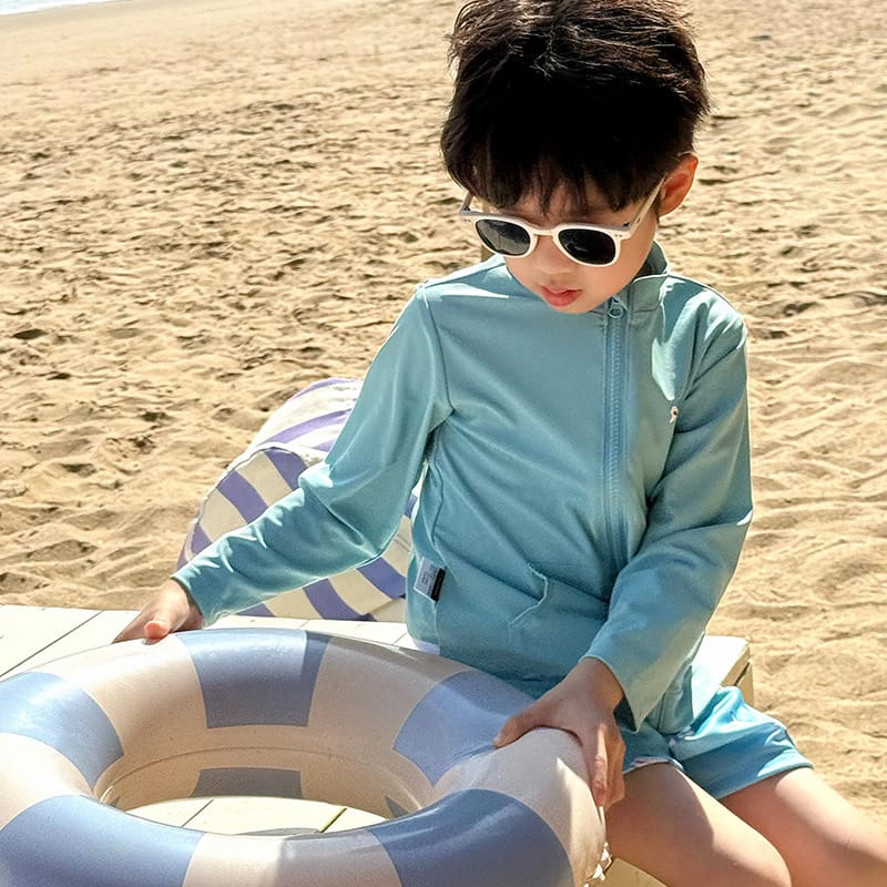Long-Sleeve Shark Rash Guard Shorts Set スポーティー 長袖ラッシュガード ショートパンツ【mh0013340】 mamahalo kids ベビー用水着
