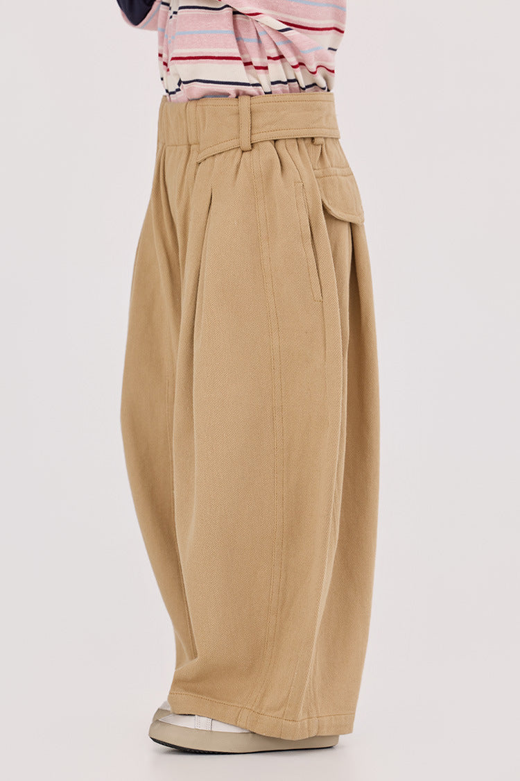 Loose Fit Wide Leg Pants ルーズ ワイドパンツ【mh0012382】 90cm / Khaki mamahalo shop