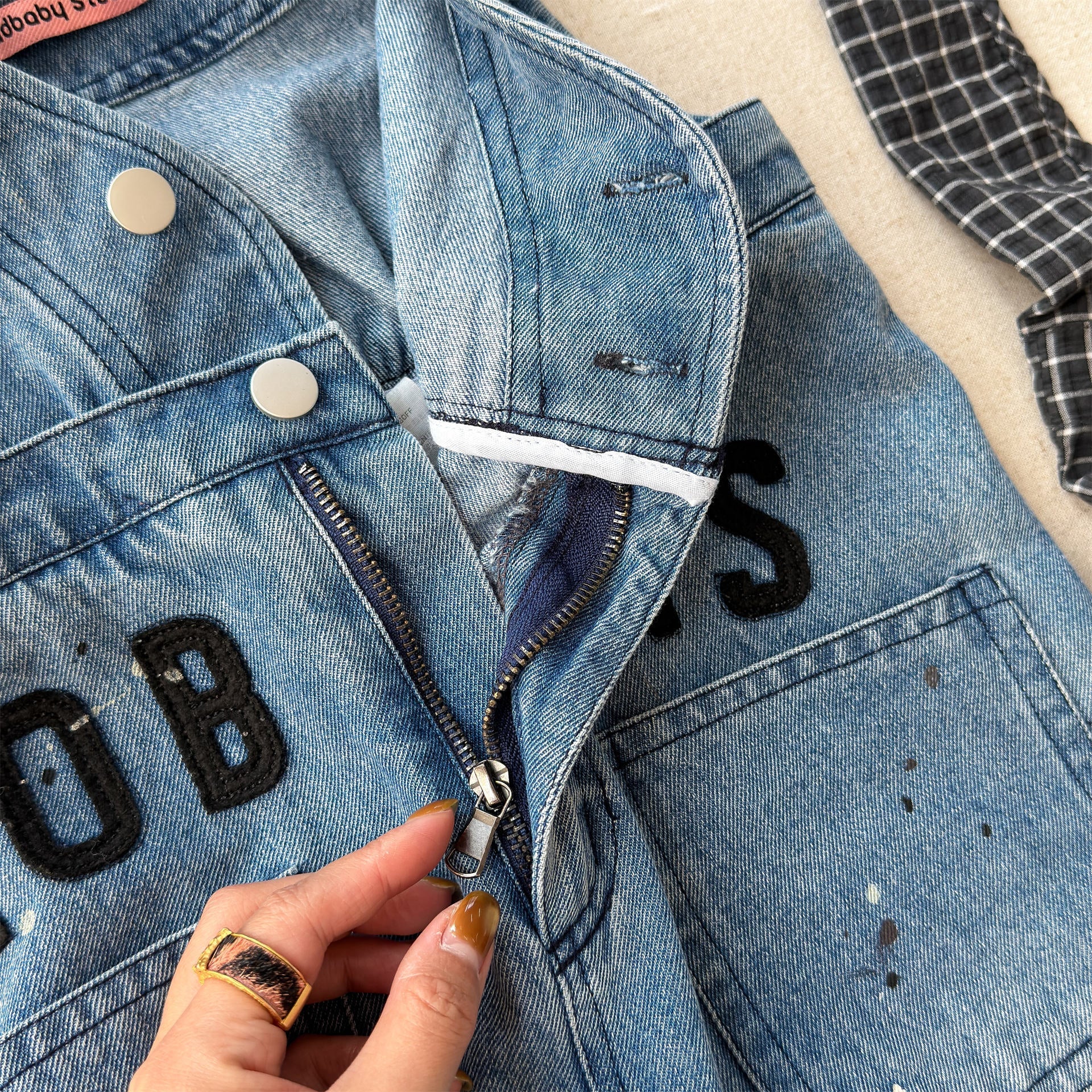 Loose Sleeveless Denim Jumpsuit デニム ワイド サロペット オールインワン【mh0012460】 ADbaby ノースリーブジャンプスーツ