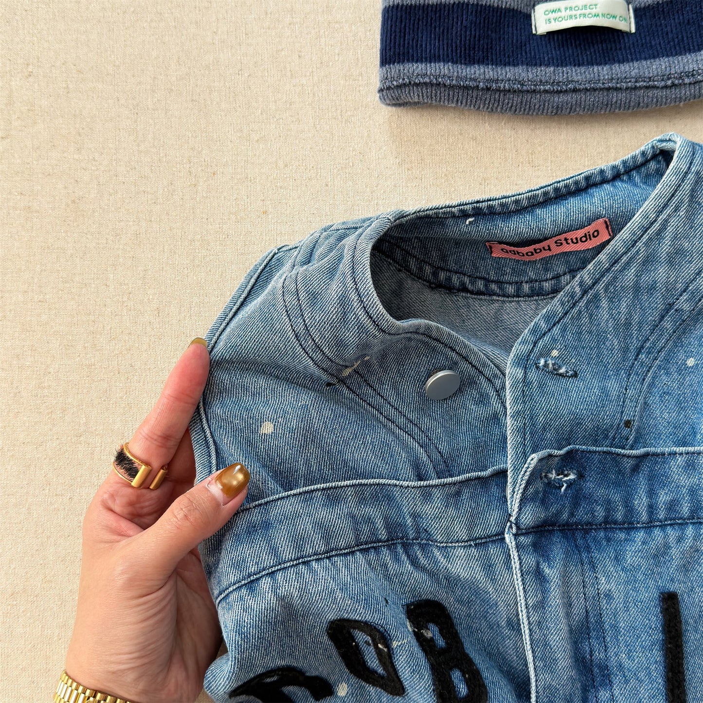 Loose Sleeveless Denim Jumpsuit デニム ワイド サロペット オールインワン【mh0012460】 ADbaby ノースリーブジャンプスーツ