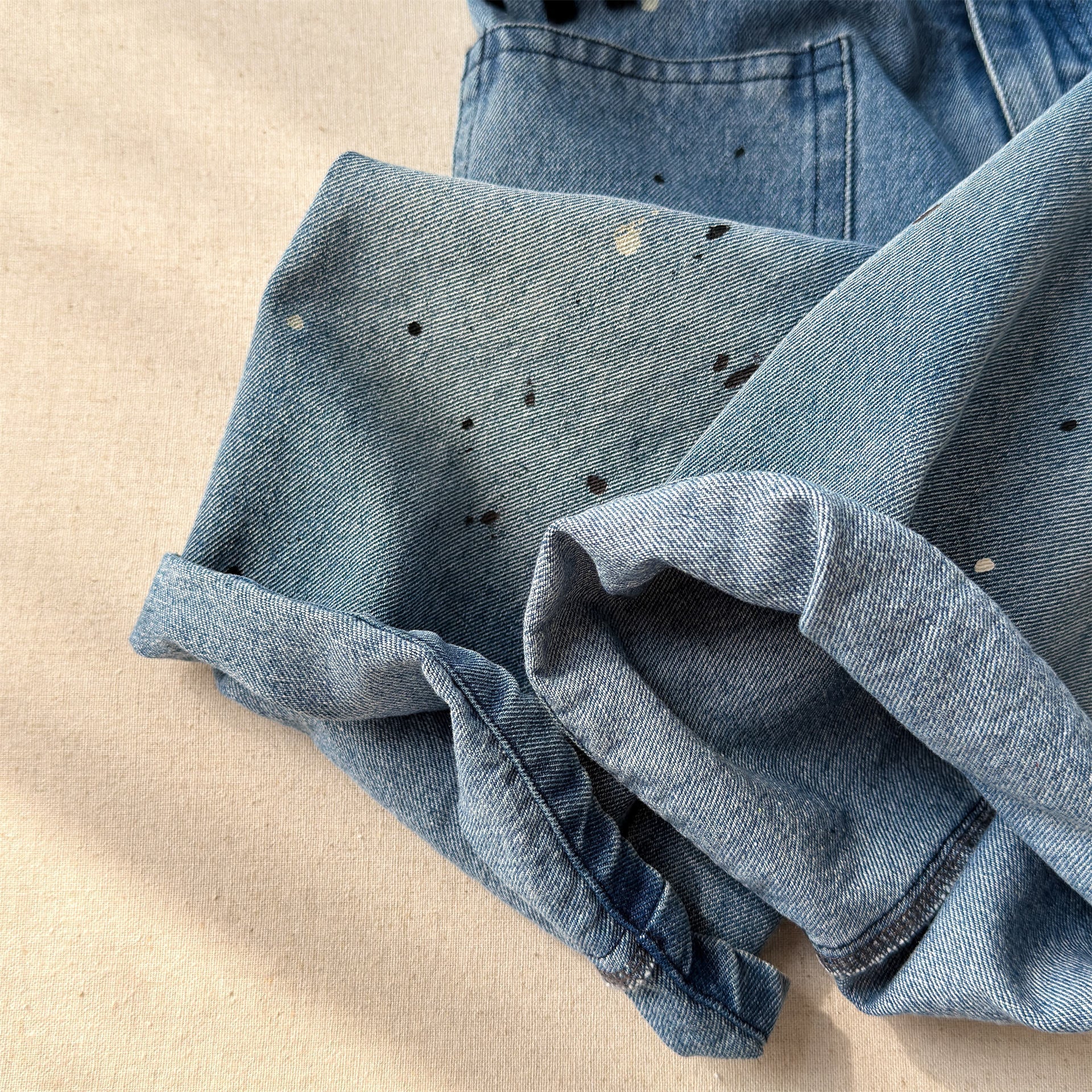 Loose Sleeveless Denim Jumpsuit デニム ワイド サロペット オールインワン【mh0012460】 ADbaby ノースリーブジャンプスーツ