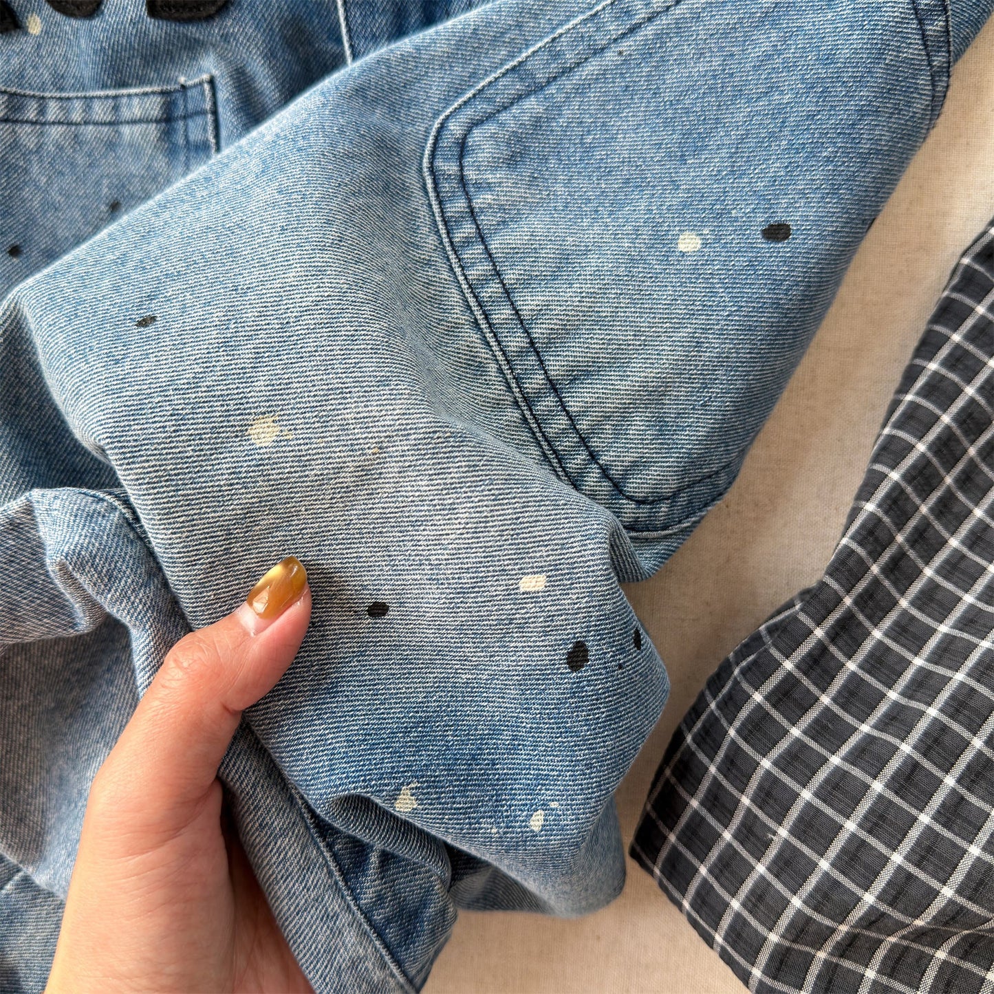 Loose Sleeveless Denim Jumpsuit デニム ワイド サロペット オールインワン【mh0012460】 ADbaby ノースリーブジャンプスーツ