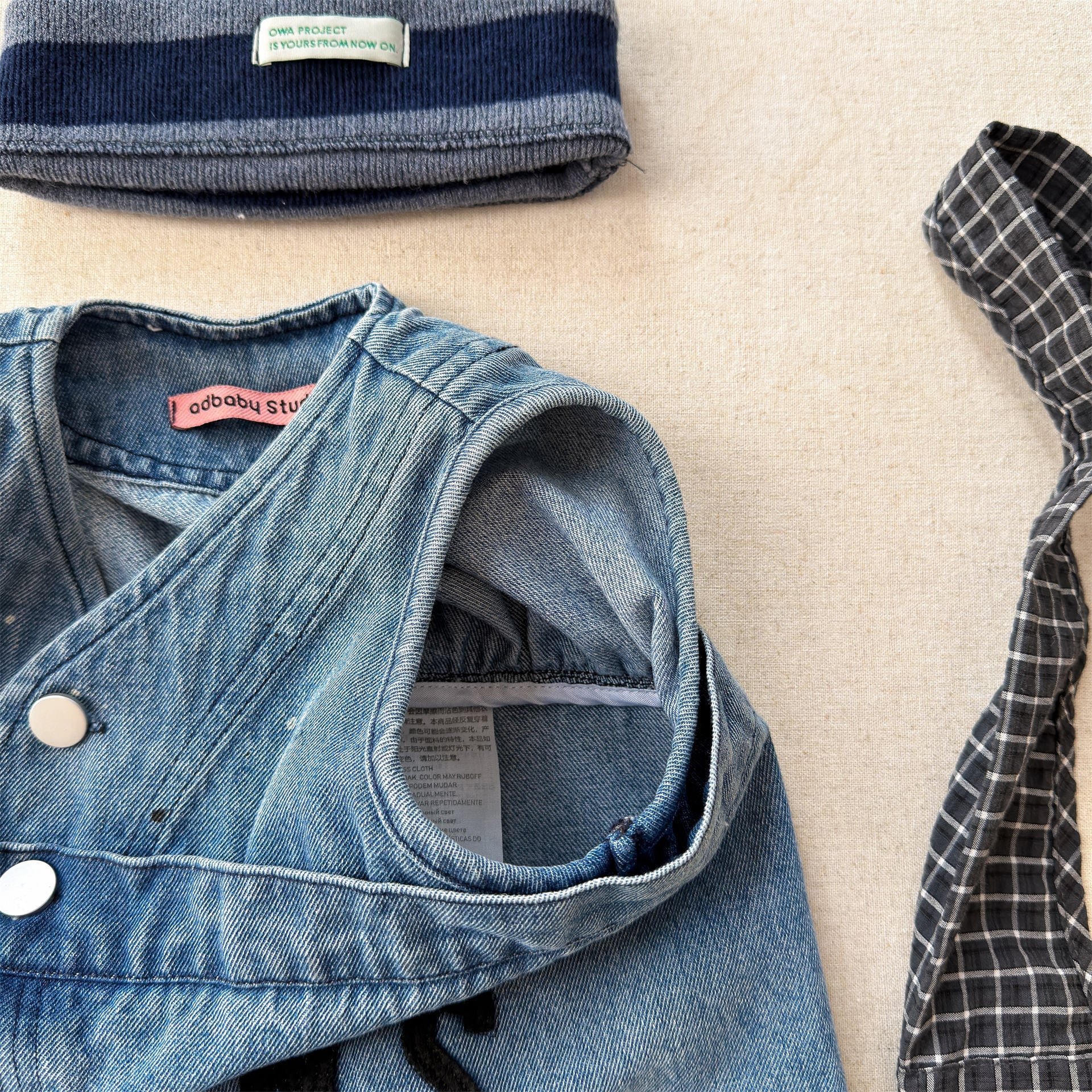 Loose Sleeveless Denim Jumpsuit デニム ワイド サロペット オールインワン【mh0012460】 ADbaby ノースリーブジャンプスーツ