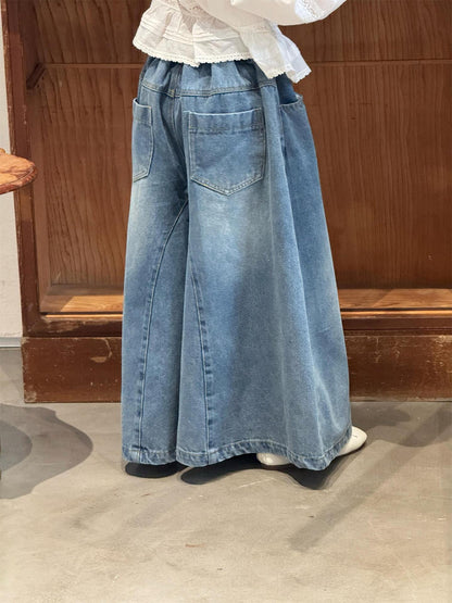 Loose Wide Leg Baggy Denim パッチワーク バギー デニムパンツ【mh0012315】 Jianzidan