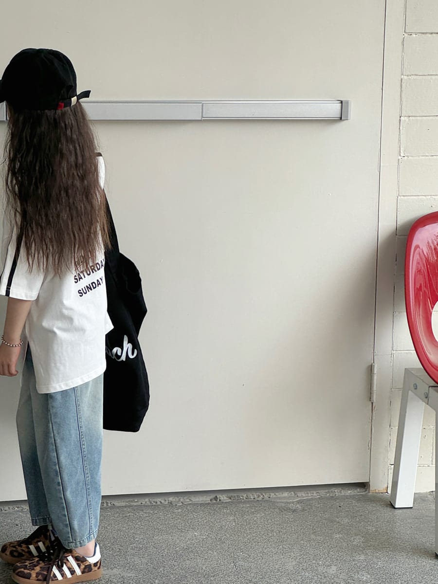 Loose Wide-Leg Jeans クロップド ワイドデニム【mh0013080】 mamahalo kids デニムパンツ