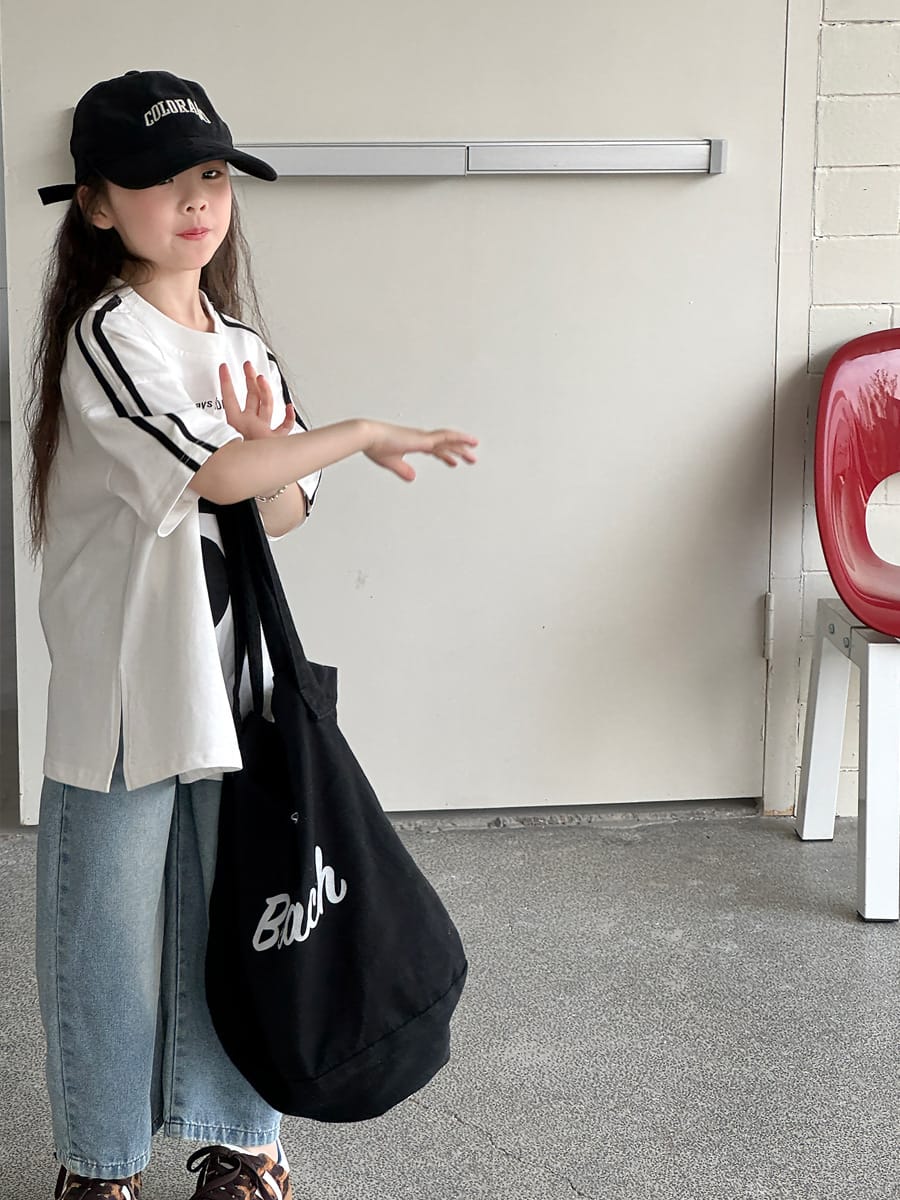 Loose Wide-Leg Jeans クロップド ワイドデニム【mh0013080】 mamahalo kids デニムパンツ