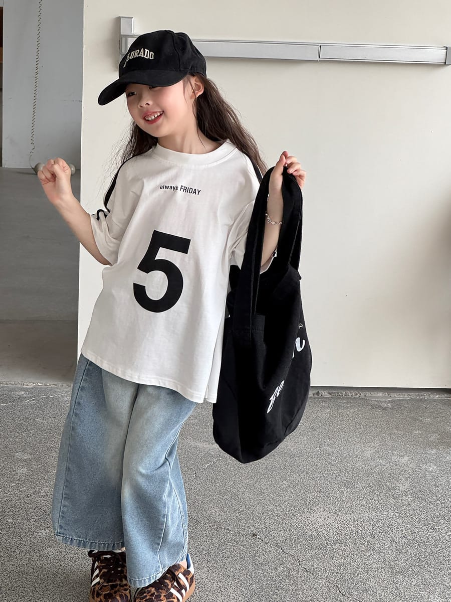 Loose Wide-Leg Jeans クロップド ワイドデニム【mh0013080】 mamahalo kids デニムパンツ