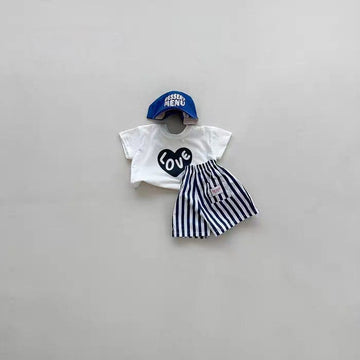 Love Heart Graphic Tee ハートプリント半袖Tシャツ【mh0012934】 yi nian ni 半袖Tシャツ