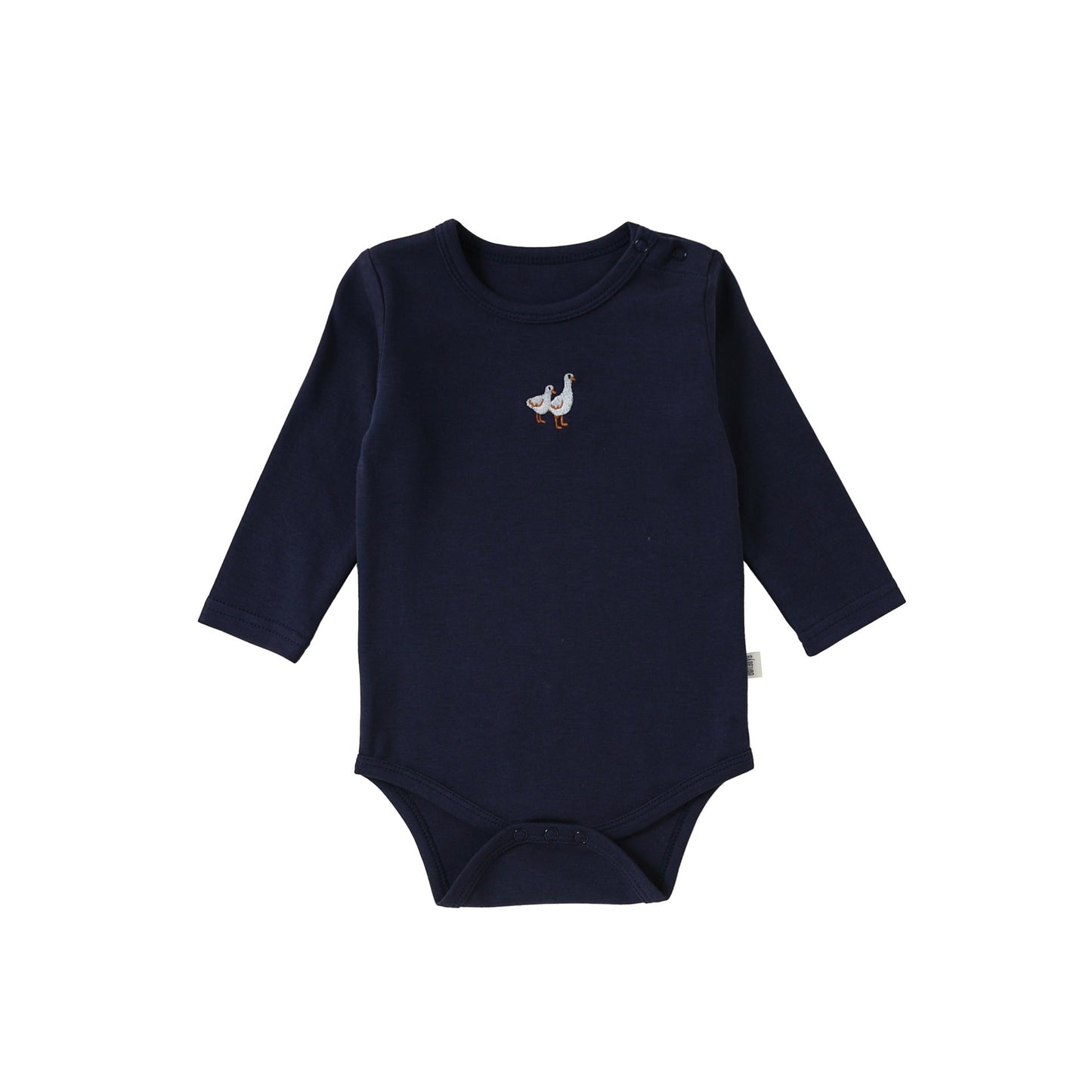 Lyocell Long-Sleeve Romper リヨセル 長袖ロンパース【mh0012335】 66cm / Navy blue goose mamahalo shop