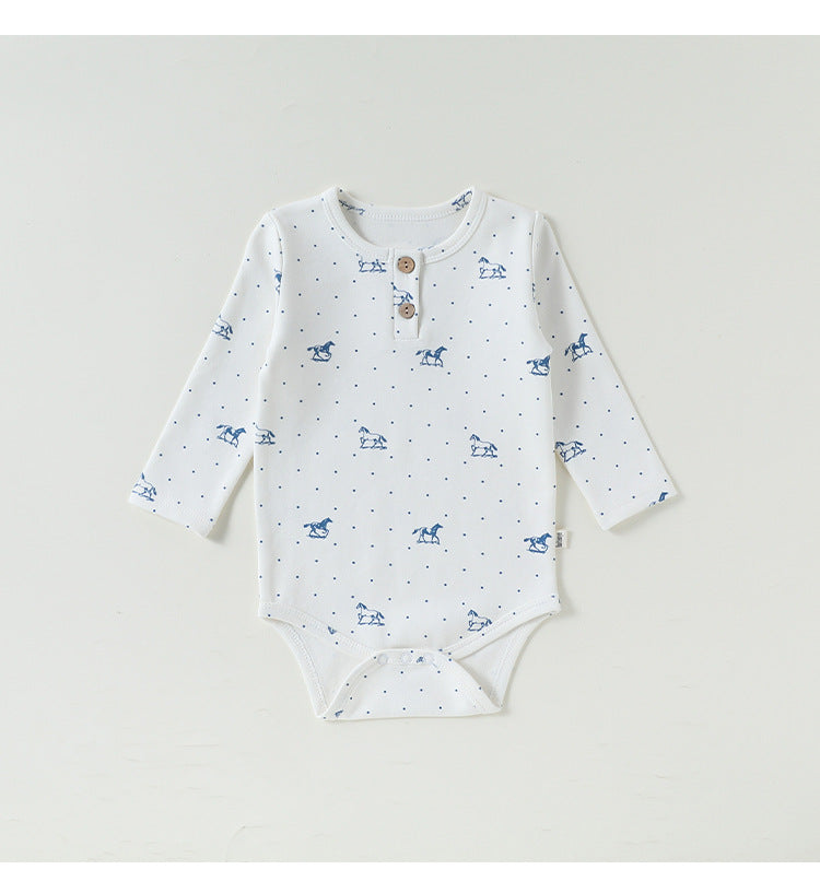 Lyocell Long-Sleeve Romper リヨセル 長袖ロンパース【mh0012335】 Beitaoya