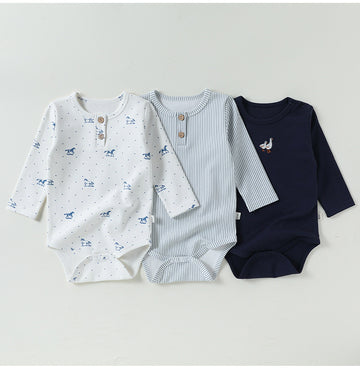 Lyocell Long-Sleeve Romper リヨセル 長袖ロンパース【mh0012335】 Beitaoya