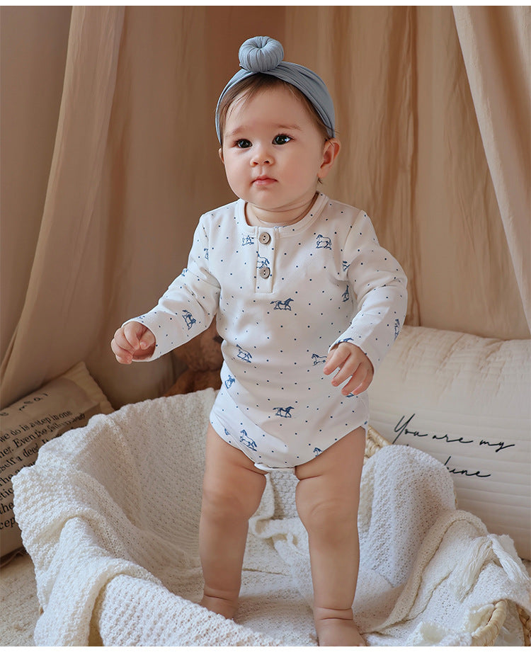 Lyocell Long-Sleeve Romper リヨセル 長袖ロンパース【mh0012335】 Beitaoya