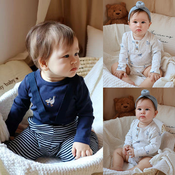 Lyocell Long-Sleeve Romper リヨセル 長袖ロンパース【mh0012335】 mamahalo shop