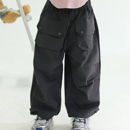 ロングパンツ・スウェットパンツ Gray / 90cm 1-2y キッズパンツ ポケットルーズパンツ 2カラー【mh0007321】