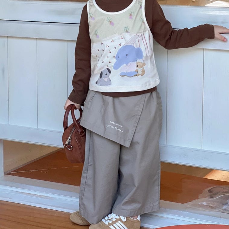 ロングパンツ・スウェットパンツ Gray Apricot / 90cm エプロンドッキングロングルーズパンツ【mh0010703】