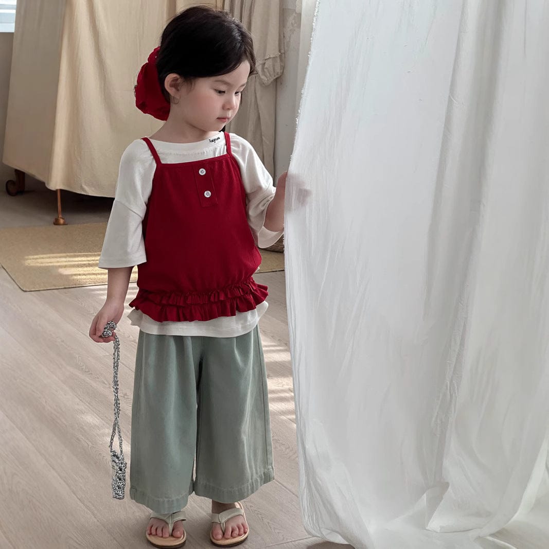 デニムパンツ Light Blue / 90cm ワイドレッグルーズデニムパンツジーンズ【mh0009722】