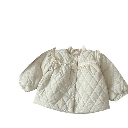 ショートコート・ジャケット・ジャンパー キッズアウター キルティングフリルハイネックジャケットコート【mh0008225】