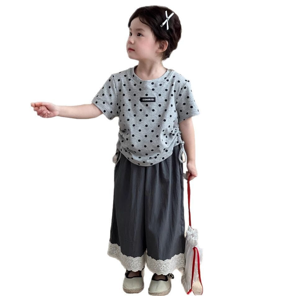 ロングパンツ・スウェットパンツ 裾レースワイドルーズガウチョイージーパンツ【mh0009725】