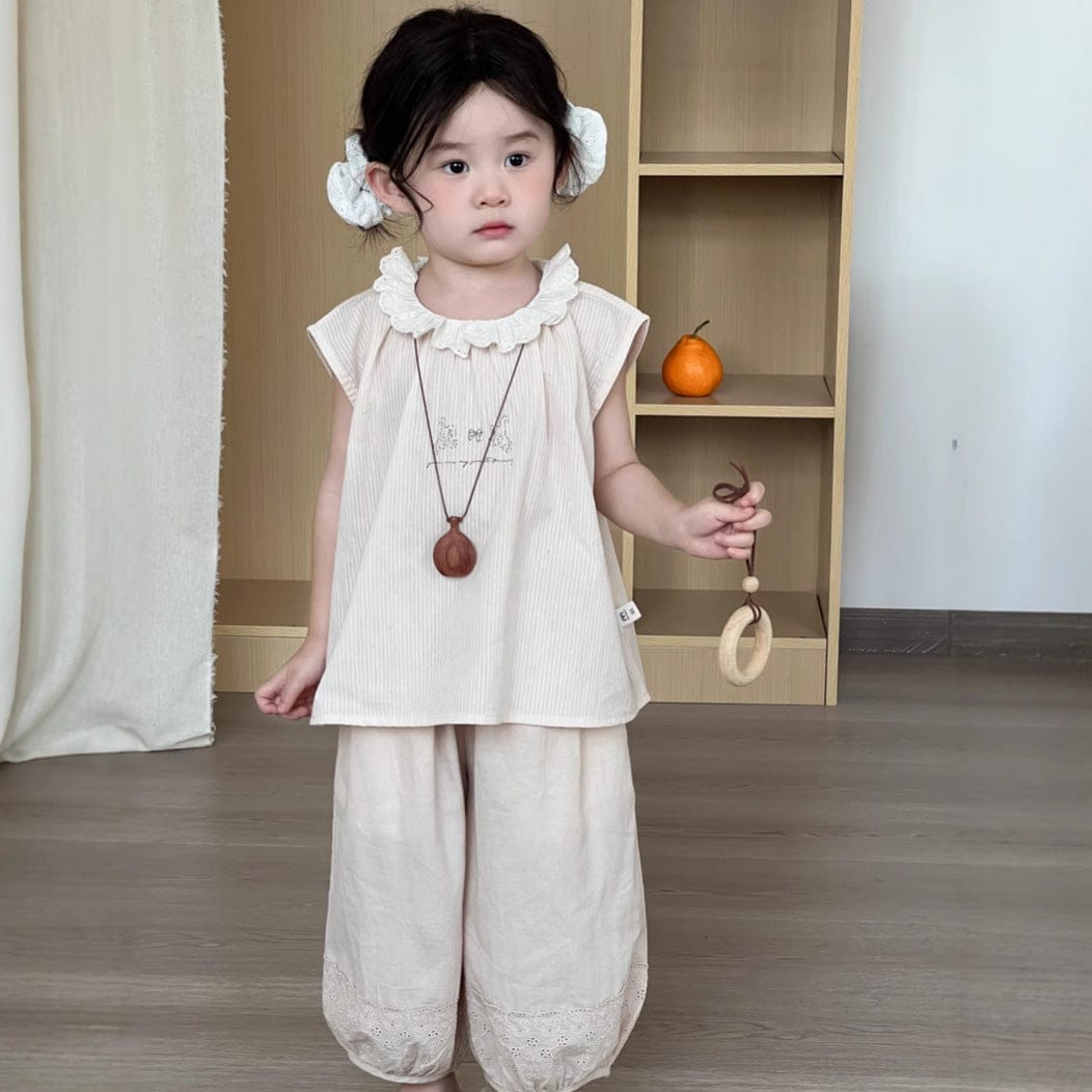 ロングパンツ・スウェットパンツ 裾レースガーリークロップドパンツ【mh0009727】