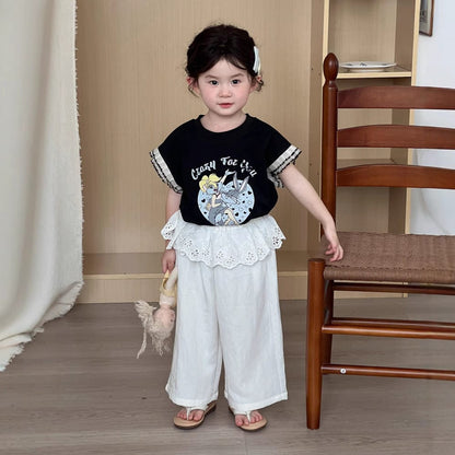 ロングパンツ・スウェットパンツ ペプラムレースワイドルーズイージーパンツ【mh0009733】