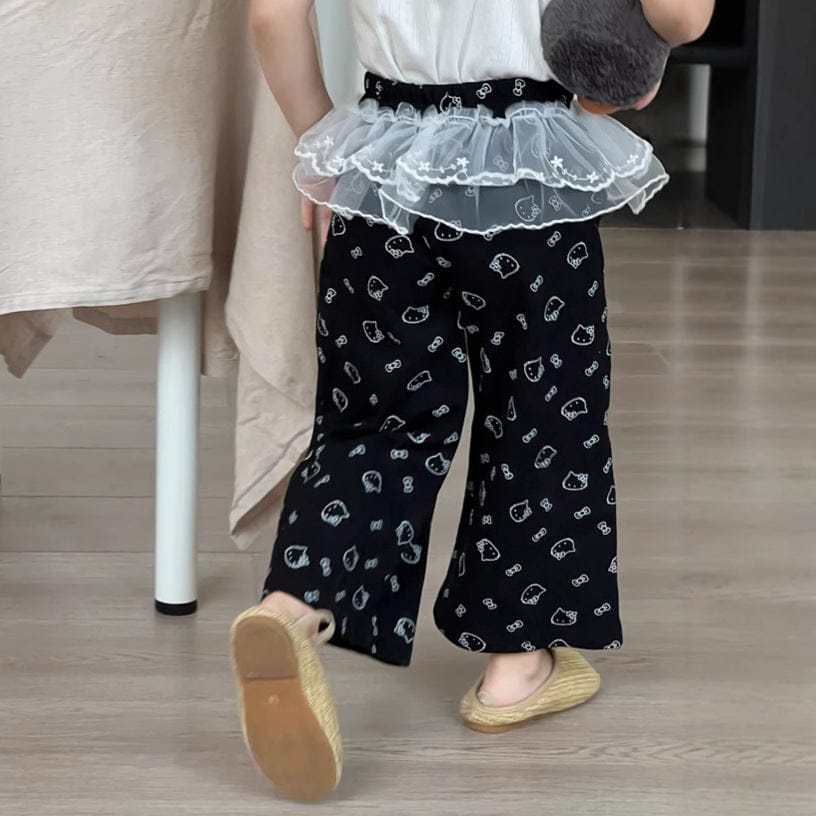 ロングパンツ・スウェットパンツ チュールフリルドッキングロングルーズパンツ【mh0009742】