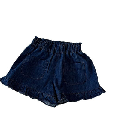 ハーフパンツ・ショートパンツ フリルデニムショートパンツ【mh0009747】