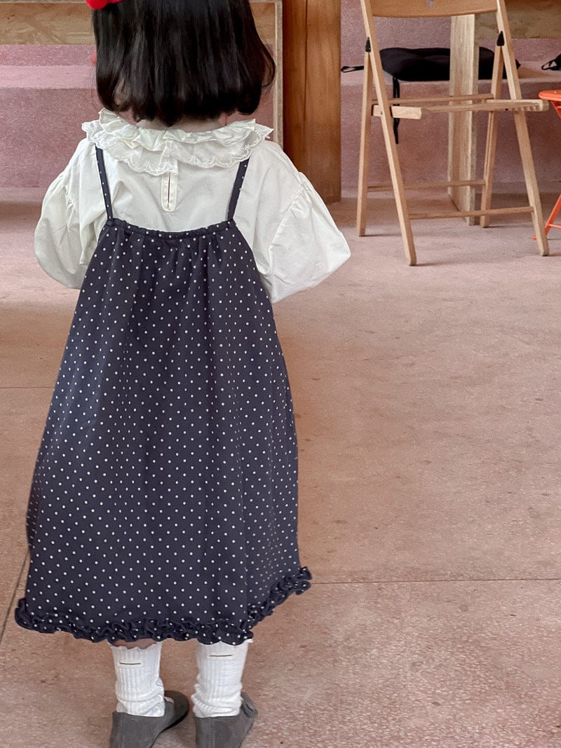 ノースリーブワンピース 水玉ピンドットキャミソールワンピース【mh0010698】