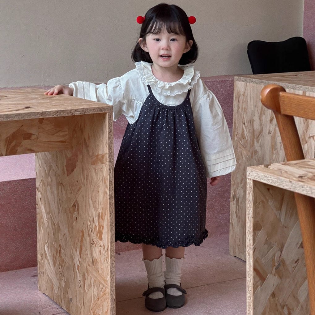 ノースリーブワンピース 水玉ピンドットキャミソールワンピース【mh0010698】