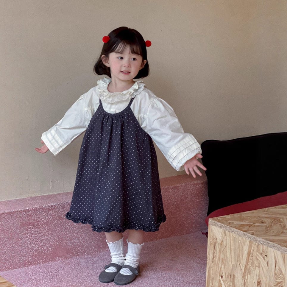 ノースリーブワンピース 水玉ピンドットキャミソールワンピース【mh0010698】