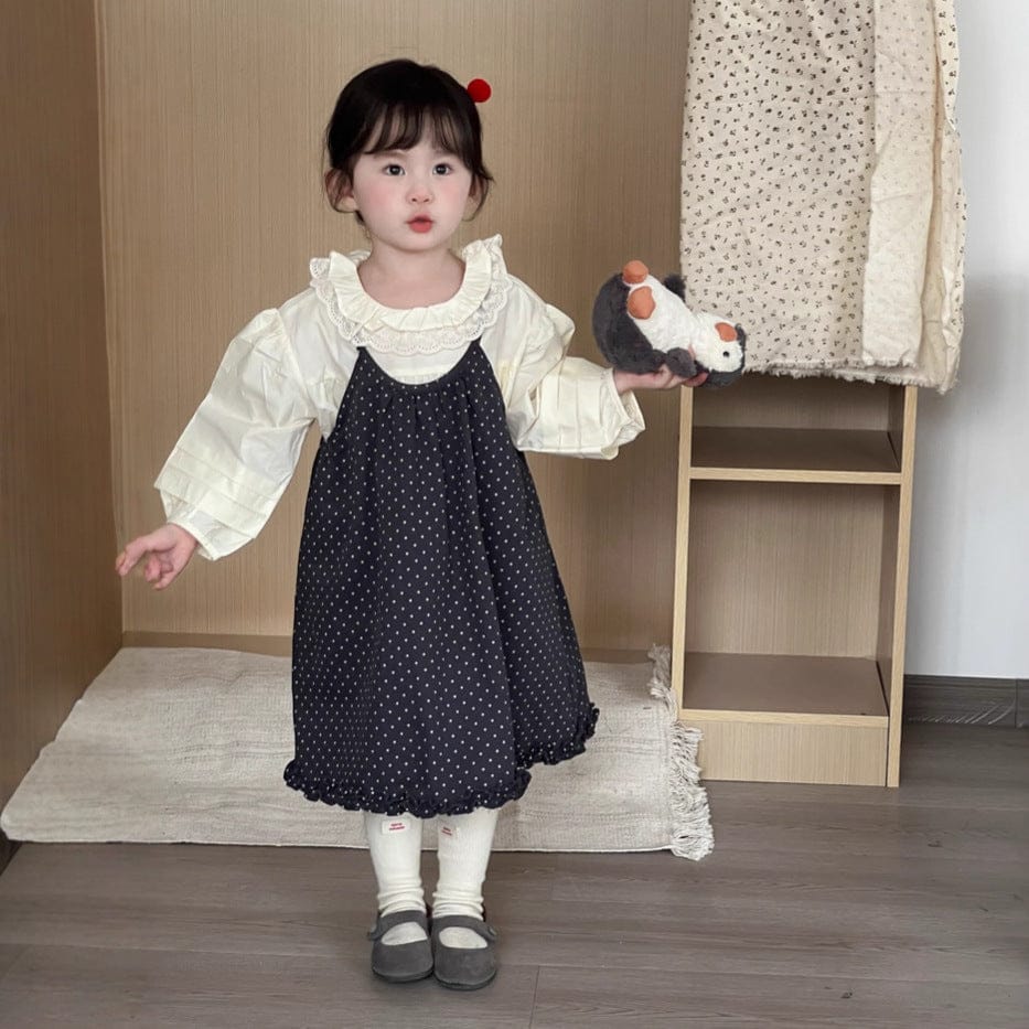 ノースリーブワンピース 水玉ピンドットキャミソールワンピース【mh0010698】