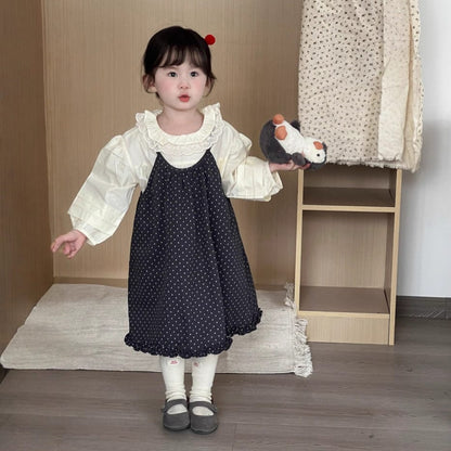 ノースリーブワンピース 水玉ピンドットキャミソールワンピース【mh0010698】