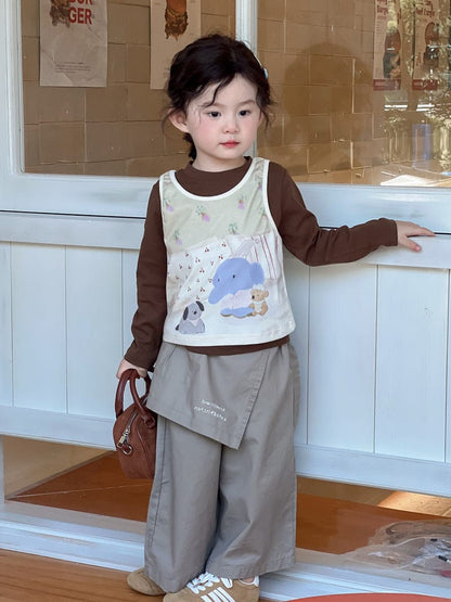 ロングパンツ・スウェットパンツ エプロンドッキングロングルーズパンツ【mh0010703】