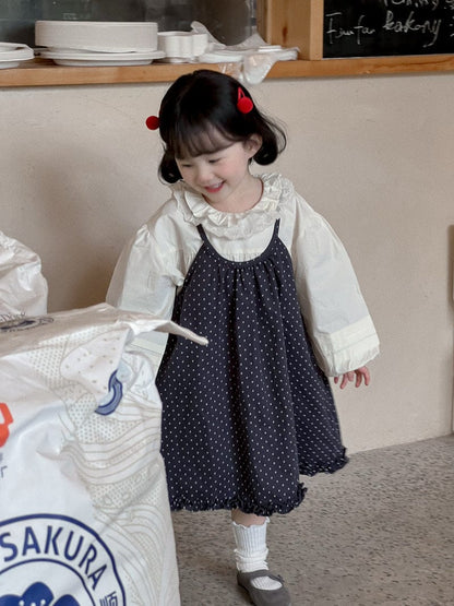 長袖シャツ・ブラウス ダブルフリル襟長袖ブラウス【mh0010704】